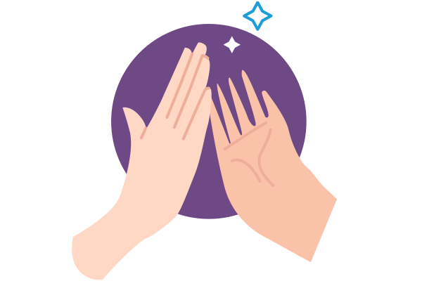 Icon von zwei Händen