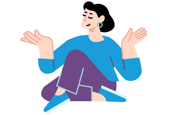 Icon von einer sitzenden Frau